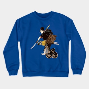 Samurai Woman with Naginata - Shogun Crewneck Sweatshirt